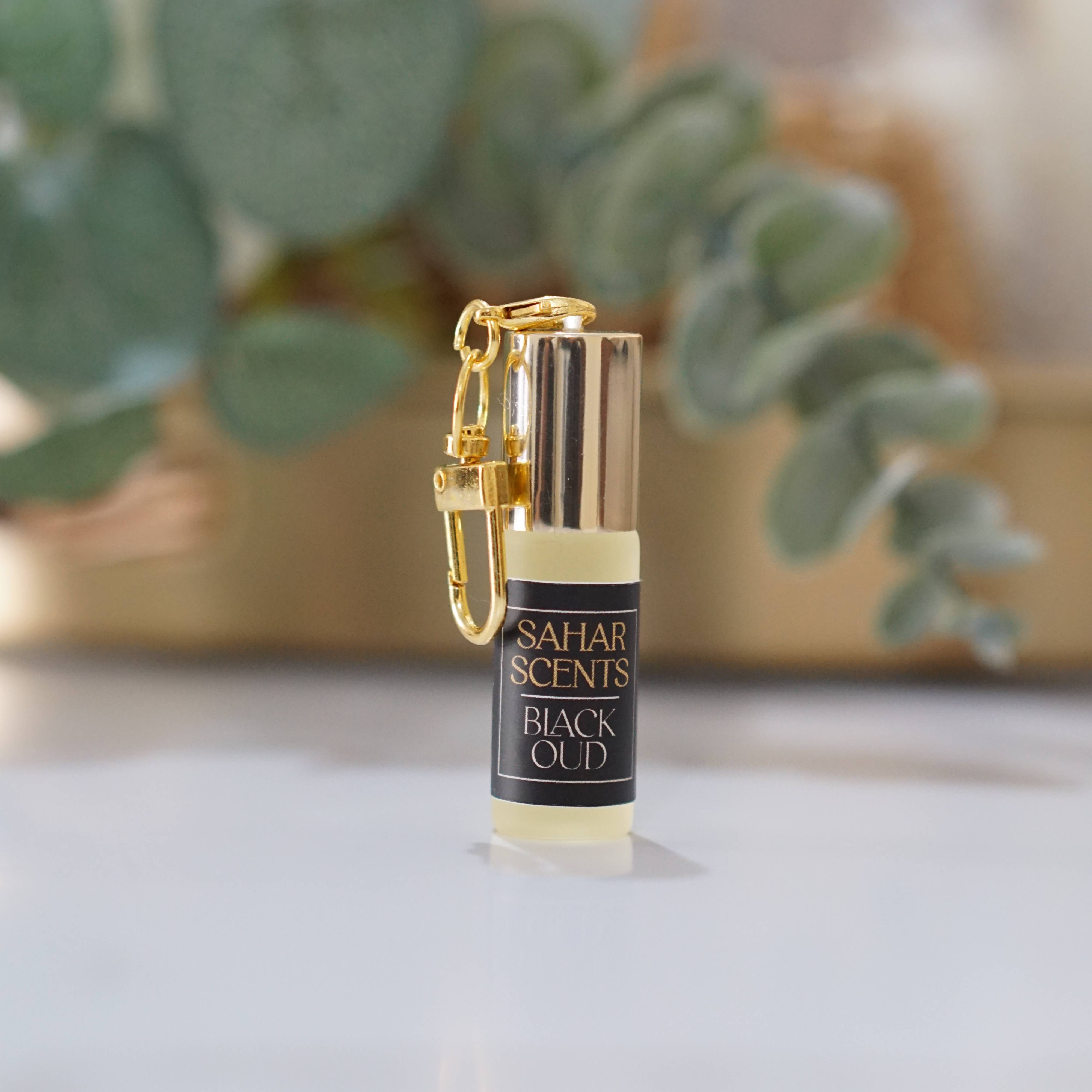 Black Oud Perfume Keychain
